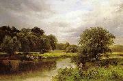 unknow artist Fishing on the Trent  by George Turner. oil painting reproduction